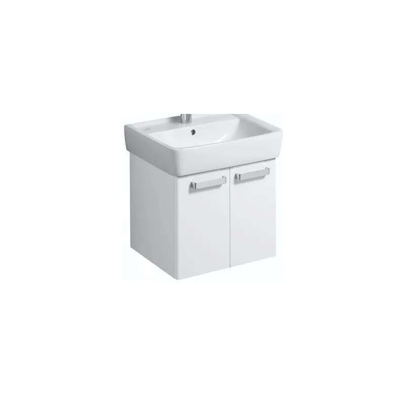 Geberit Meuble sous lavabo Plan 530mm, avec 2 portes, blanc